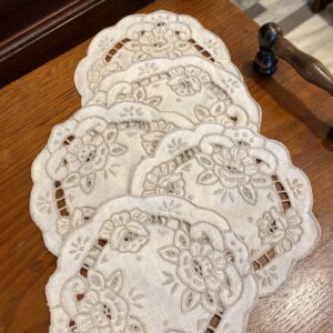 【歐式鄉村手繡棉麻小桌墊】
