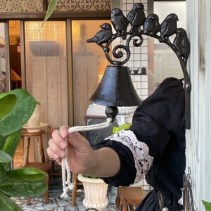 【幸福鳥家族鑄鐵門鈴】
