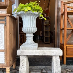 【歐洲花園岩灰色高腳長凳】