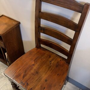 【歐式鄉村老松木手繪磁磚餐椅 】：圖片 4