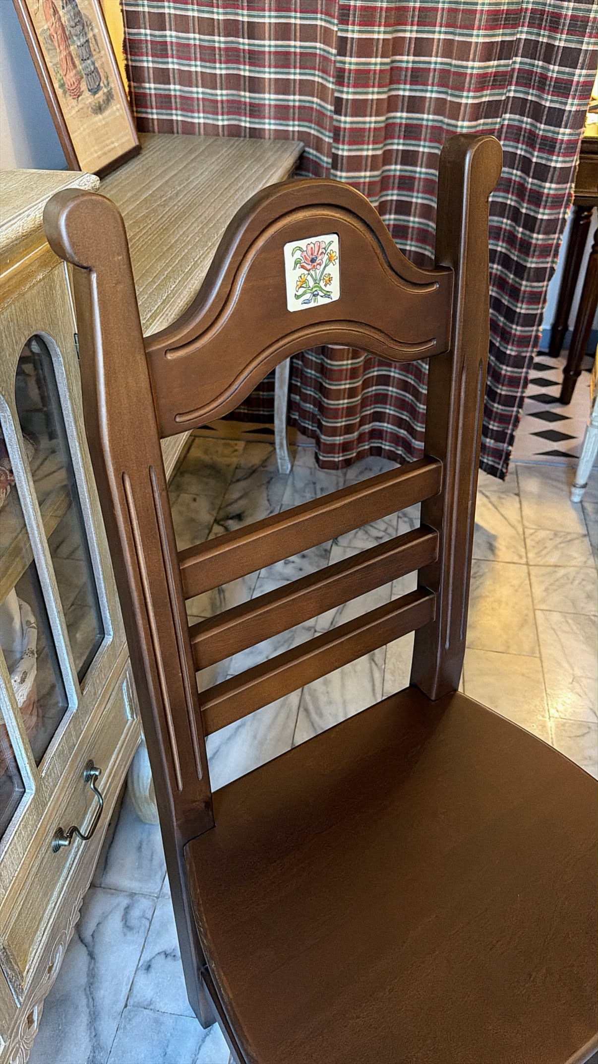 【絕版收藏品經典西班牙手繪磁磚餐椅 】:圖片 6